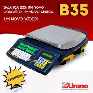 Balanza etiquetadora B35 - Wi-Fi (amarela/cinza) Urano