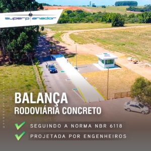 Báscula Camionera Rodo Fácil 21m 100t Plataforma de hormigón